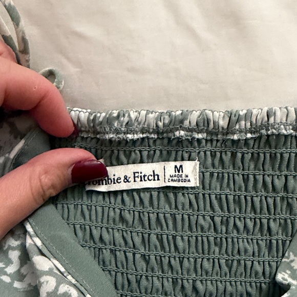 Abercrombie Women's Ruched Spaghetti Strap Top - Gray - Picture 2 of 2